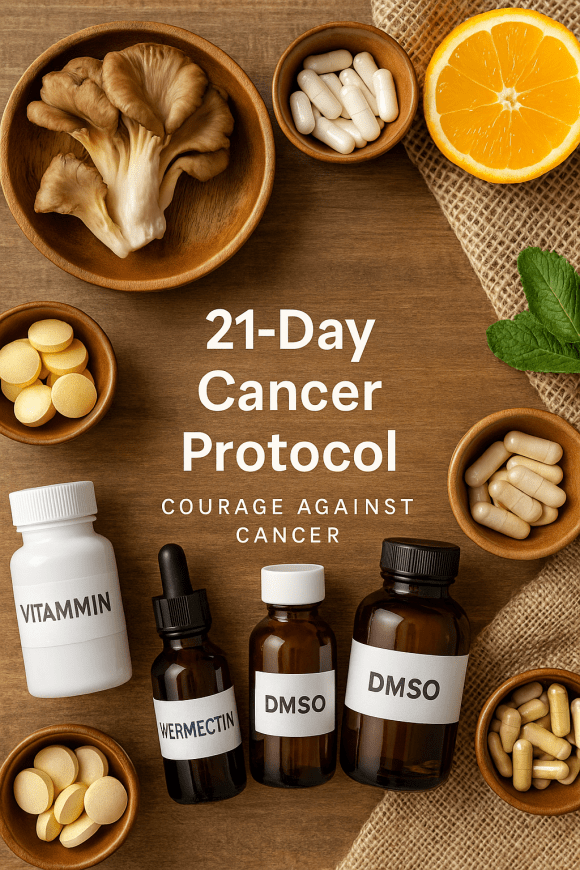 21-Day Cancer Protocol cover image presented by Courage Against Cancer