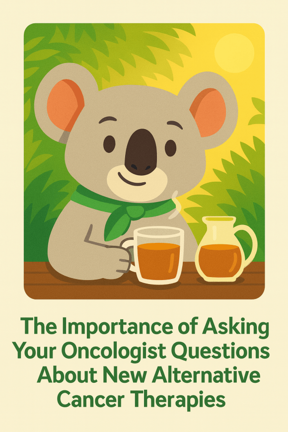 Jake the Koala weighs 10 questions to his oncologist