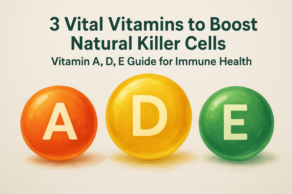 Vitamins A, D, E, are vital in boosting natural killer cells in the body